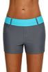 Sexy Mint Waistband Faux Denim Sports Shorts