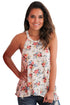 Sexy Multi Floral Print Flowy Tank Top