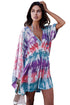 Sexy Multicolor Tie Dye Print Hawaii Beach Cover Up