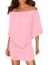 Sexy Multiple Dressing Layered Pink Mini Dress