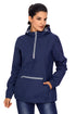 Sexy Navy Monogrammed Pullover Rain Jacket