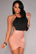 Sexy Nude Bandage Arched Mini Skirt