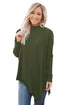 Sexy Olive Soft Faux Poncho High Neck Sweater