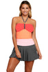 Sexy Orange Color Gradient Sweet Halter Swimdress
