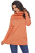 Sexy Orange Cozy Cowl Neck Long Sleeve Sweater
