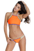 Sexy Orange Handmade Crochet Neoprene Tankini Swimsuit