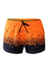Sexy Orange Sea Gull Printed Women Swim Shorts