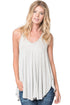 Sexy Pale Grey Racerback Flowy Cami Tank Top