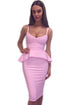 Sexy Peplum 2pcs Bandage Skirt Set