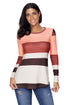 Sexy Pink Color Block Top with Sequin Elbow Patches