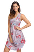 Sexy Pink Lace Trim Floral Boho Dress