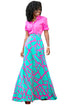 Sexy Pink Mint Scattered Crack Flowy Maxi Skirt