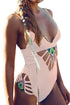 Sexy Pink Padded Hollow Out One Piece Swimsuit