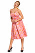 Sexy Pink Pin-up Digital Floral Swing Vintage Dress