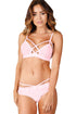 Sexy Pink Strappy Harness Bralette Bra