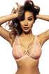 Sexy Pink Strappy Lace Bralette