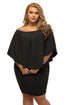 Sexy Plus Size Multiple Dressing Layered Black Mini Dress