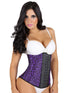 Sexy Purple Leopard Print 9 Steel Bones Latex Waist Trainer