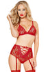 Sexy Red Lacy Connection Bralette Set