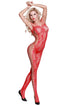 Sexy Red Strappy Shoulder Open Crotch Bodystocking