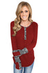 Sexy Red Women's Floral Printed Casual Flare Tunic Tops