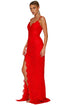 Sexy Red Yum Lacy Lace Bridal Wedding Party Gown