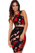 Sexy Red and Black Bandage Two-piece Dress