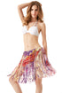 Sexy Reddish Printed Tassel Beach Skirt