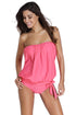Sexy Rosy 2pcs Bandeau Tankini Swimsuit
