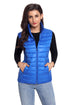 Sexy Royal Blue Quilted Cotton Down Vest