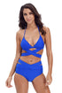 Sexy Royal Blue Sexy Cut Out 2pcs Swimwear