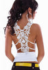 Sexy Ruffle Top with Sexy Case Back For Embroidery White