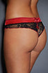 Sexy Satin and Lace Open Panel Panty