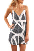 Sexy Scattered Zebra Print Short Dress