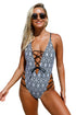 Sexy Show Your Geometric One Piece Swimsuit