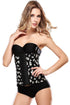 Sexy Skull Print 9 Steel Bones Latex Waist Clincher