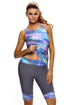 Sexy Sleeveless Top and Cropped Pants Two Piece Unitard Swimsuit