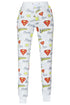 Sexy Superman Signature Print White Jogging Pants