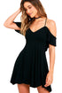 Sexy Sweet Sexy Black Backless Skater Dress