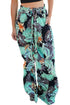 Sexy Tropical Green Print Palazzo Pants