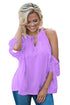 Sexy Violet Lace Detail Oversleeve Tank Top