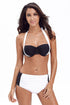 Sexy White Black Stylish Bicolor High Waist Swimsuit