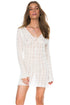 Sexy White Crochet Tunic Beach Dress