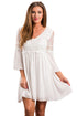 Sexy White Dreamy Lace Top Elegant Swing Dress