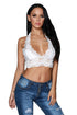 Sexy White Hollow Out Lace Halter Bralette