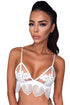 Sexy White Lace Floral Hammock Bralette
