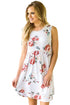 Sexy White Lace Trim Floral Boho Dress