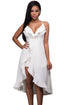 Sexy White Ruffle High-low Dress