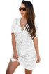 Sexy White See-through Lace Cover Up Dress