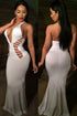 Sexy White Sexy Strap Detail Gown
